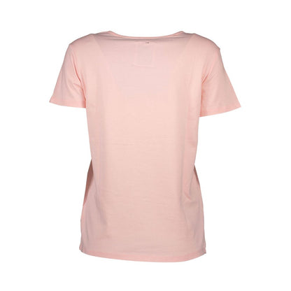 Silvian Heach Damen T-Shirt aus rosa Baumwolle