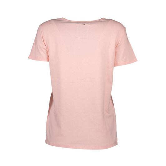 Silvian Heach Damen T-Shirt aus rosa Baumwolle