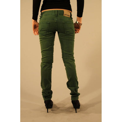John Galliano Damen Jeans aus grüner Baumwolle