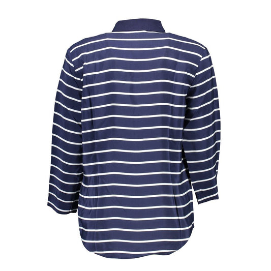 Gant Blaues Viskose-Poloshirt für Damen