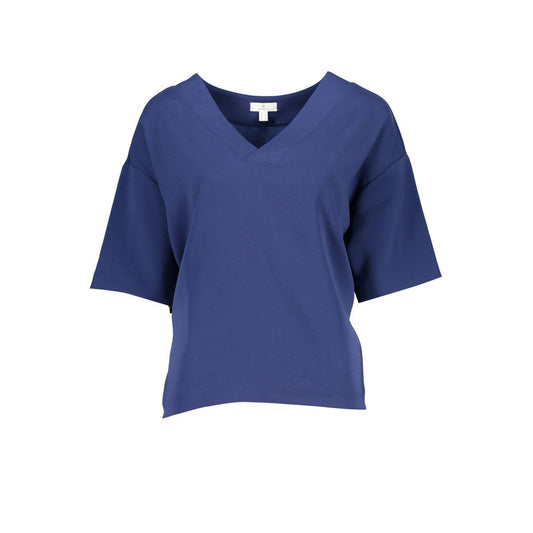 Gant Damen T-Shirt aus blauer Baumwolle