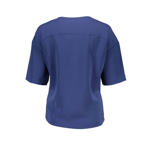 Gant Damen T-Shirt aus blauer Baumwolle