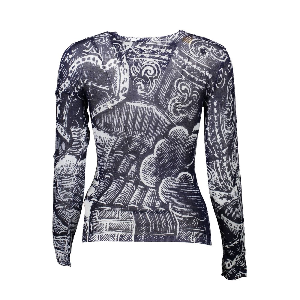 Desigual Blauer Viskose-Pullover für Damen