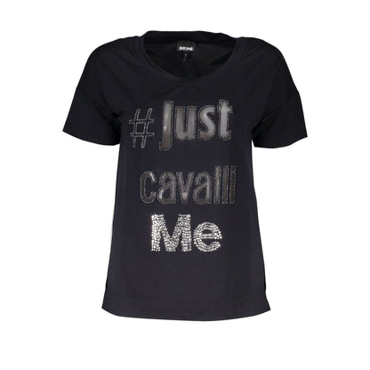 Just Cavalli Schwarzes Polyester-Damenoberteil