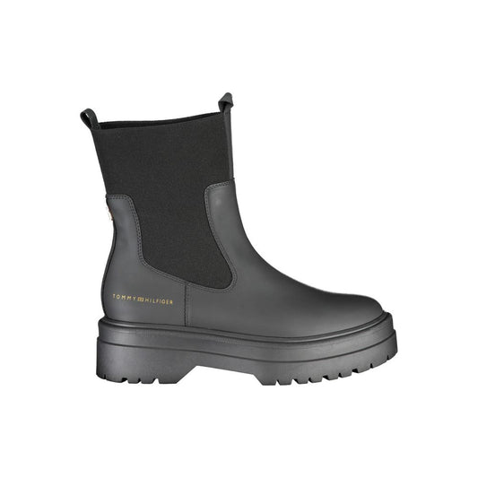 Tommy Hilfiger – Schwarze Lederstiefelette für Damen