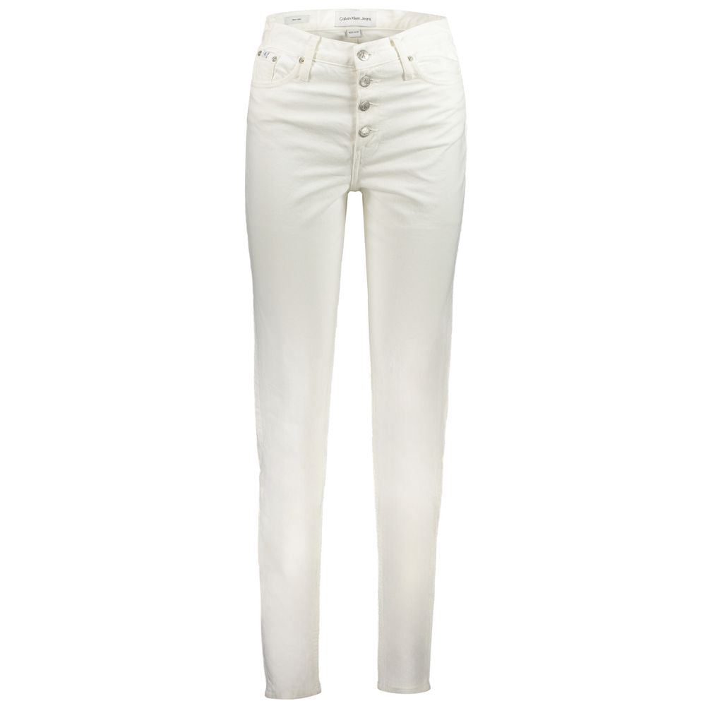 Calvin Klein Weiße Baumwolljeans für Damen