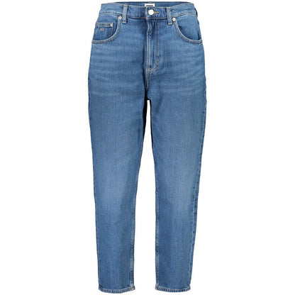 Tommy Hilfiger Blue Cotton Women's High-Waisted Jean