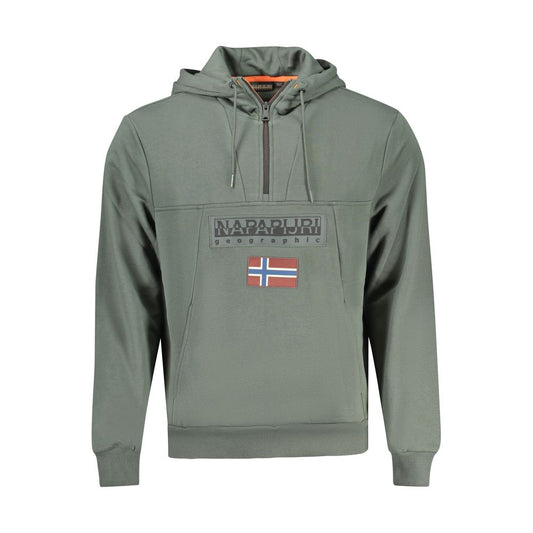 Napapijri Green Cotton Men Hoodie