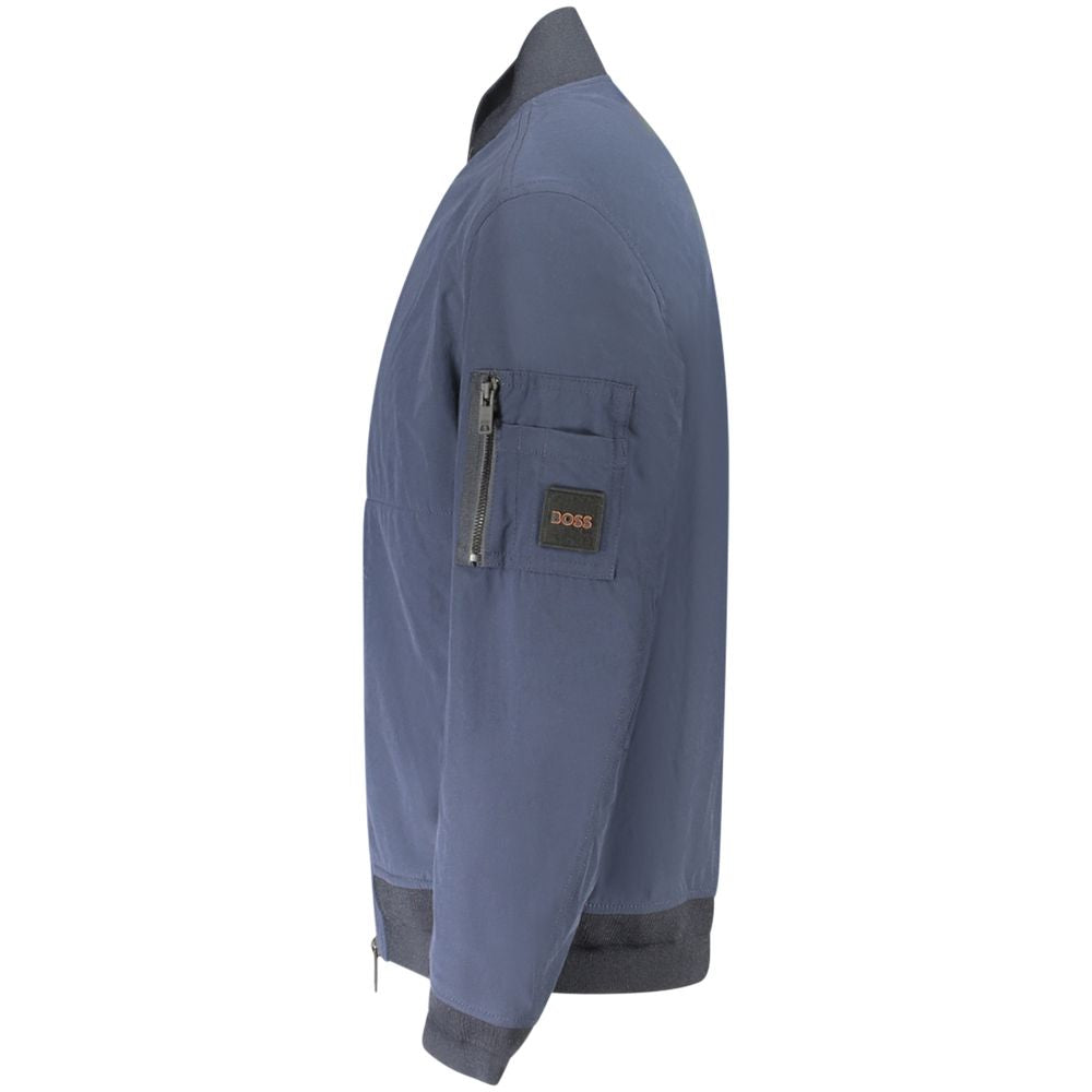 Hugo Boss Blaue Polyamid-Herrenjacke
