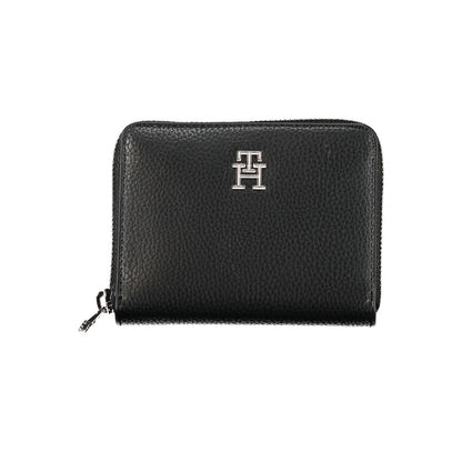 Tommy Hilfiger – Elegante schwarze Geldbörse aus Polyethylen
