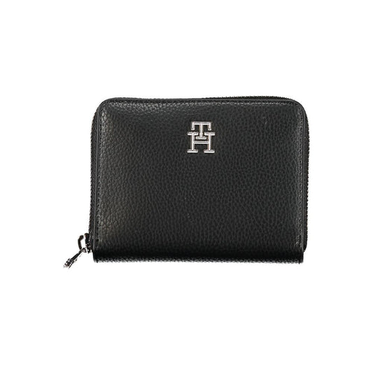 Tommy Hilfiger – Elegante schwarze Geldbörse aus Polyethylen