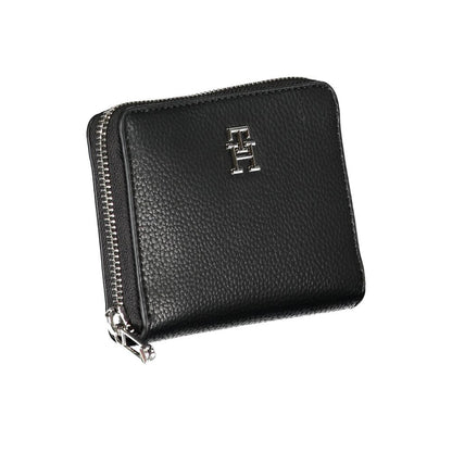 Tommy Hilfiger – Elegante schwarze Geldbörse aus Polyethylen