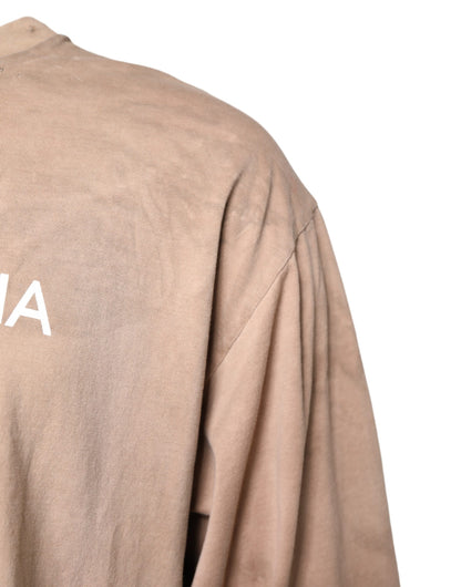 Dolce &amp; Gabbana – Kurzes T-Shirt mit Batik-Logoprint in Beige