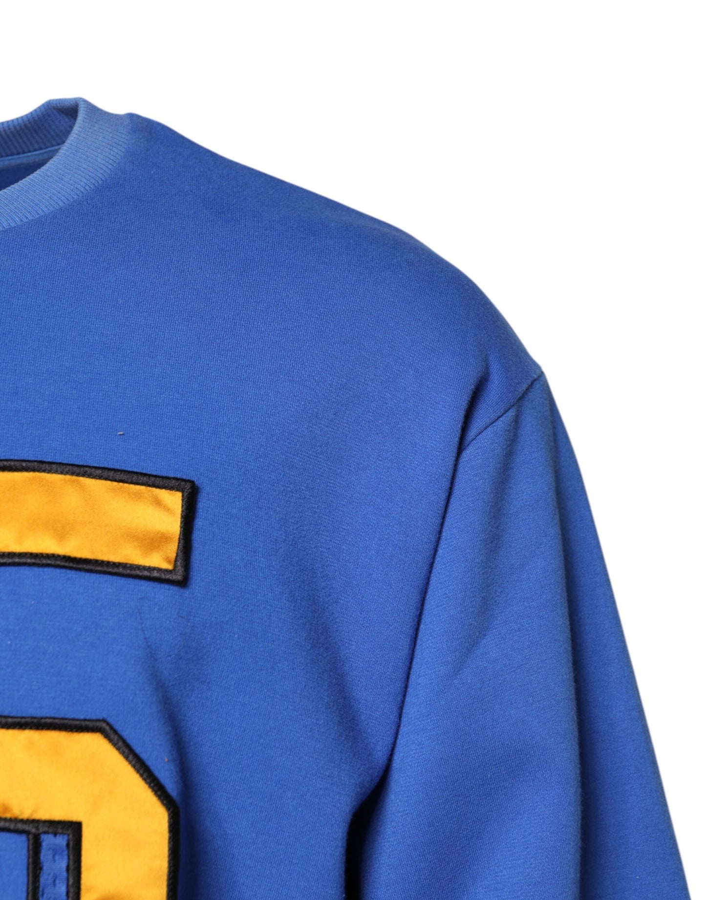 Dolce &amp; Gabbana – Blaues, bedrucktes, kurzes T-Shirt aus Baumwolle mit Rundhalsausschnitt