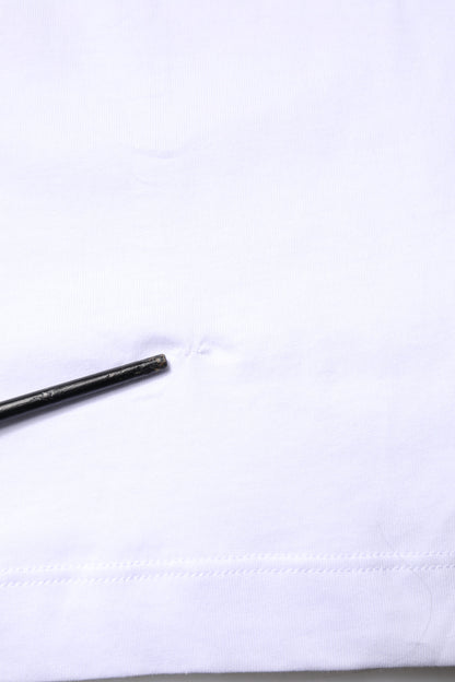 Dolce &amp; Gabbana – Weißes Baumwoll-T-Shirt mit DG-Stickerei und Rundhalsausschnitt