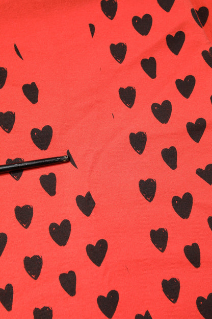 Dolce & Gabbana Red Cotton Sleeveless DG Heart Logo T-shirt