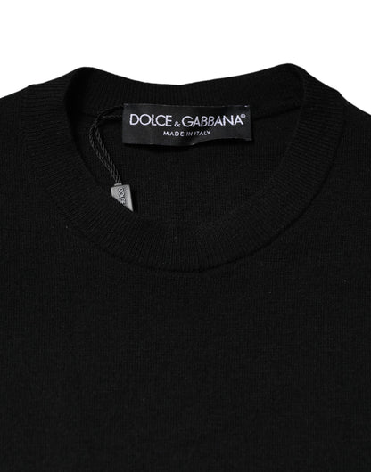 Dolce &amp; Gabbana – Schwarzes, figurbetontes Etuikleid mit langen Ärmeln