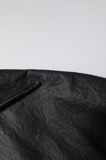 Dolce &amp; Gabbana – Schwarzes T-Shirt aus Baumwolle mit kurzen Ärmeln und V-Ausschnitt