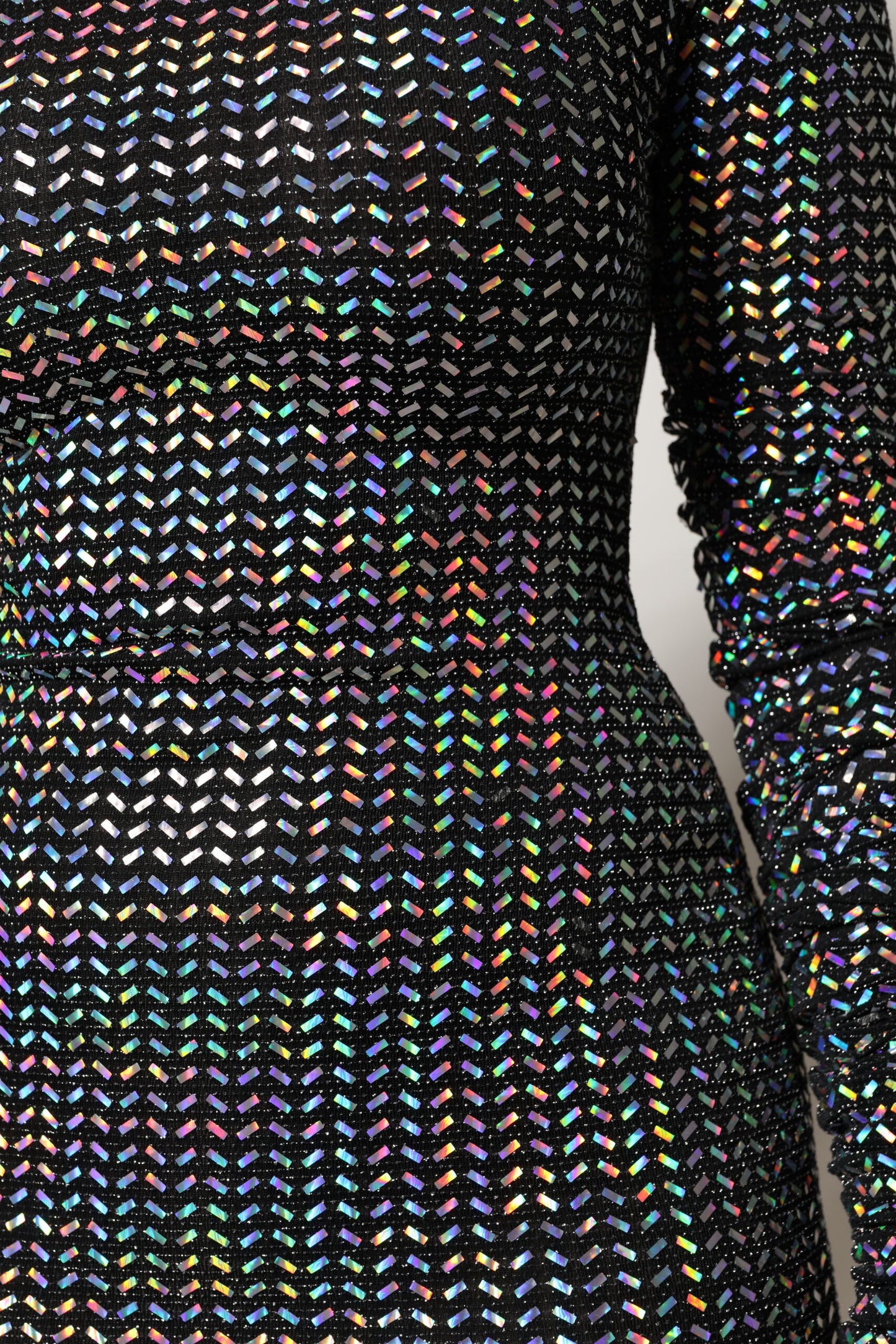 Dolce &amp; Gabbana – Schwarzes, verziertes, figurbetontes Minikleid aus Nylon