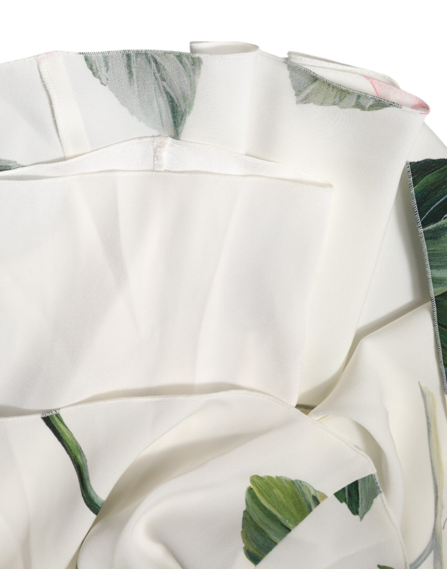 Dolce &amp; Gabbana – Weißes, geblümtes One-Shoulder-Etui-Midikleid