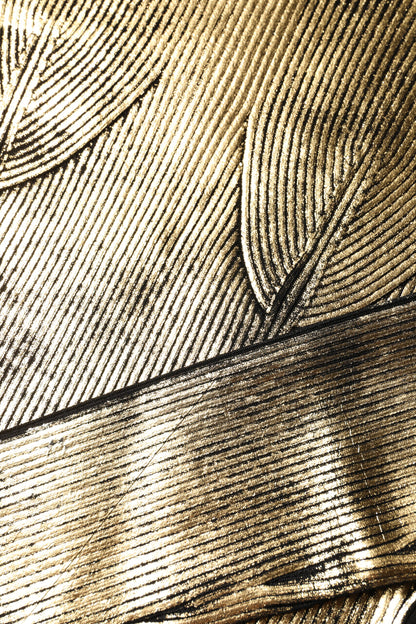 Dolce &amp; Gabbana Goldenes Pullover-Oberteil mit Rundhalsausschnitt und langen Ärmeln