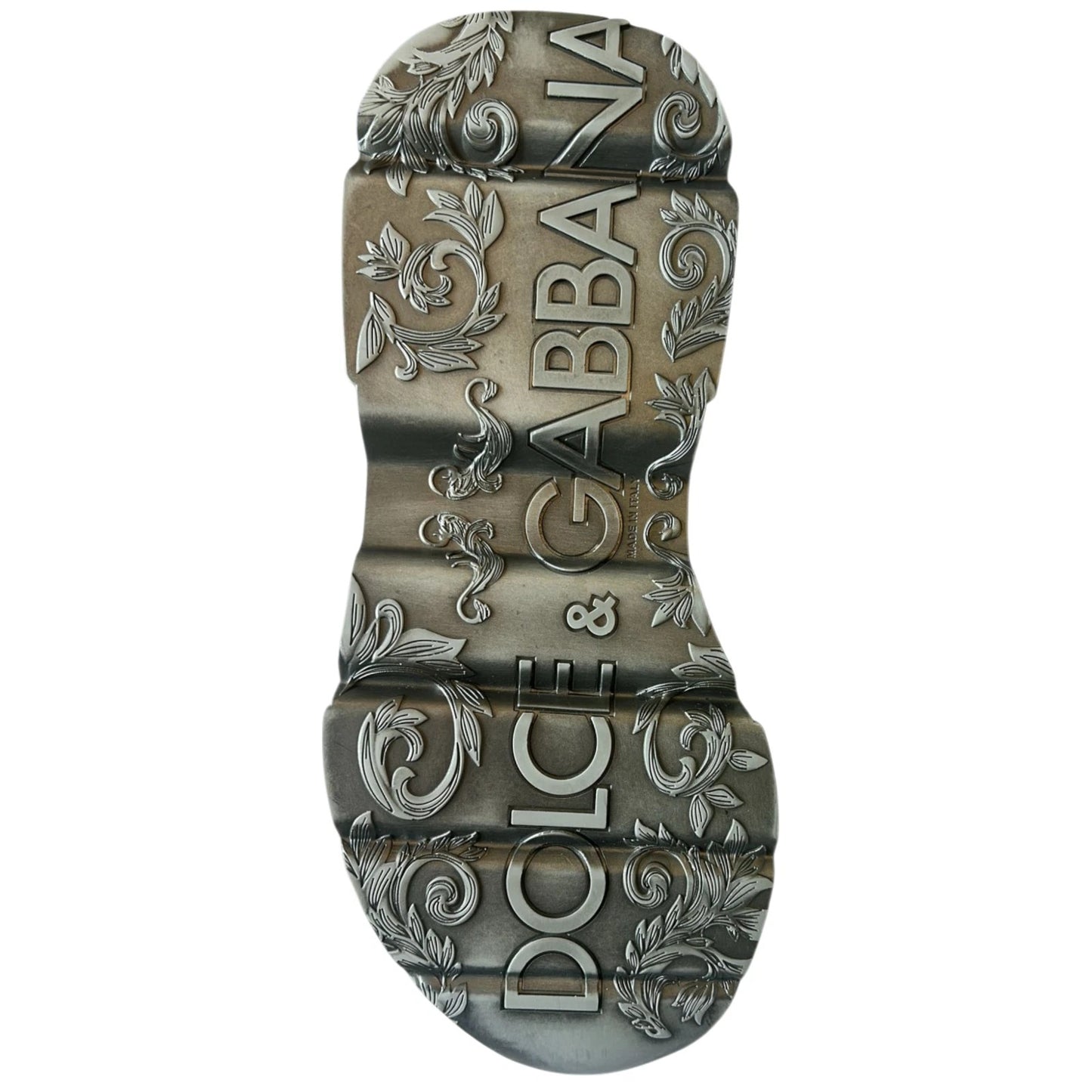 Dolce &amp; Gabbana – Daymaster – Sneaker aus Leder in Weiß und Silber