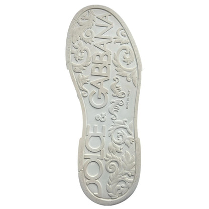 Dolce &amp; Gabbana – Niedrige Sneaker aus weißem Leder mit DG-Logo