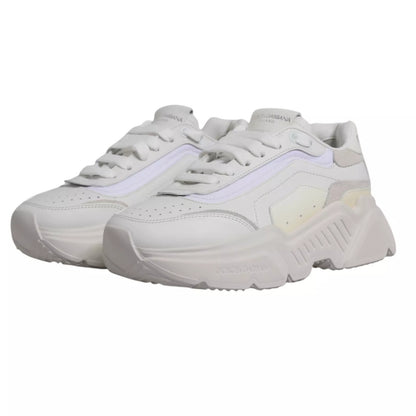 حذاء سنيكرز رجالي دولتشي آند غابانا دايماستر أبيض منخفض الرقبة