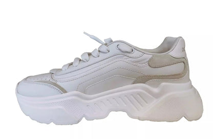 حذاء سنيكرز رجالي دولتشي آند غابانا دايماستر أبيض منخفض الرقبة