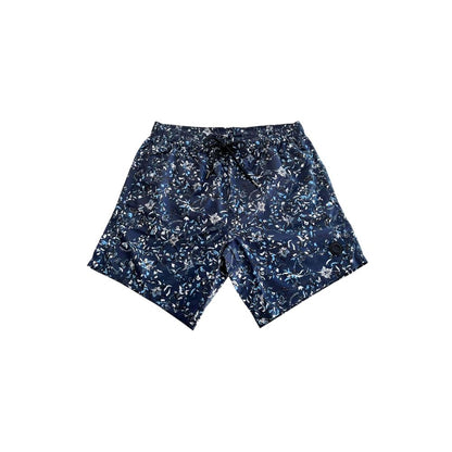 Trussardi Beachwear Blaue Polyester-Badeshorts für Herren