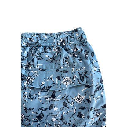Trussardi Beachwear Hellblaue Polyester-Badeshorts für Herren