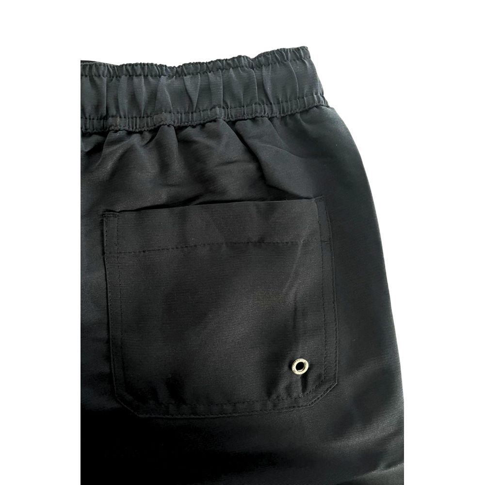 Trussardi Beachwear „Schwarze Polyester-Badeshorts für Herren“