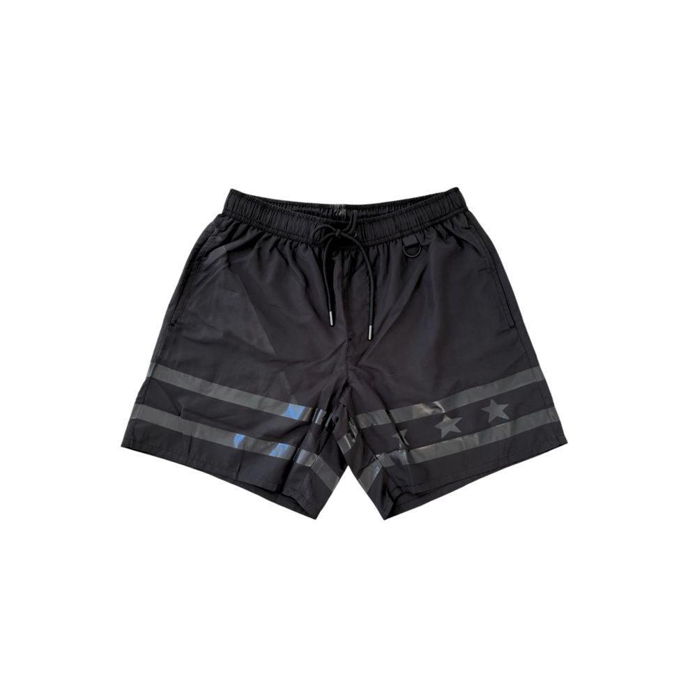 Iceberg Schwarze Polyester-Badeshorts für Herren