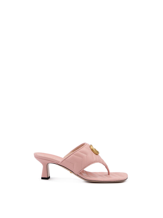 Gucci Mystic Pink Nappaledersandalen Charlotte
