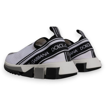 Dolce &amp; Gabbana Sorrento Slip-On Sneakers in Weiß und Schwarz