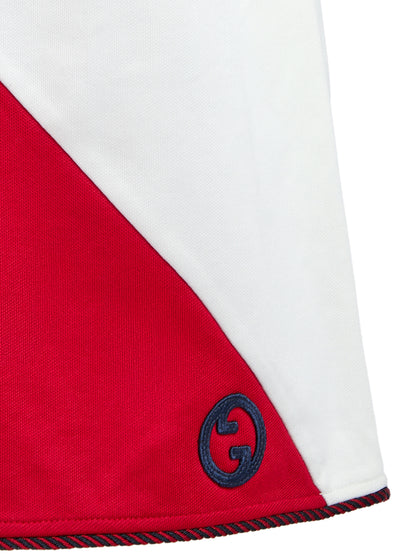 Kurzes Kleid aus weißem Polyester und Baumwolle von Gucci