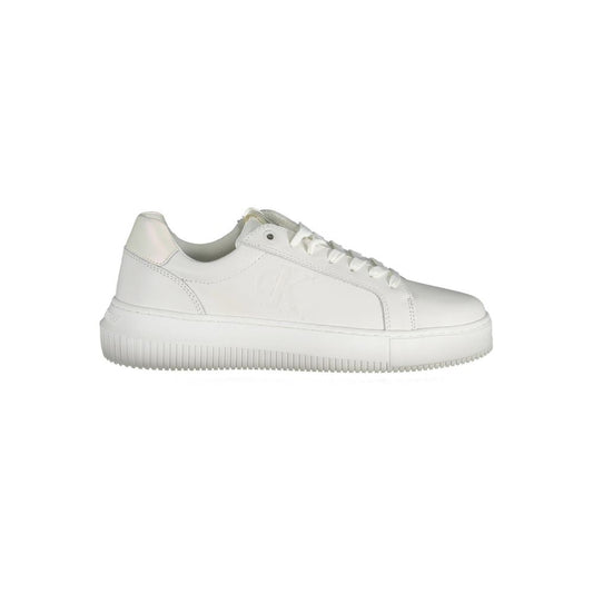 Calvin Klein Damen Sneaker aus weißem Leder