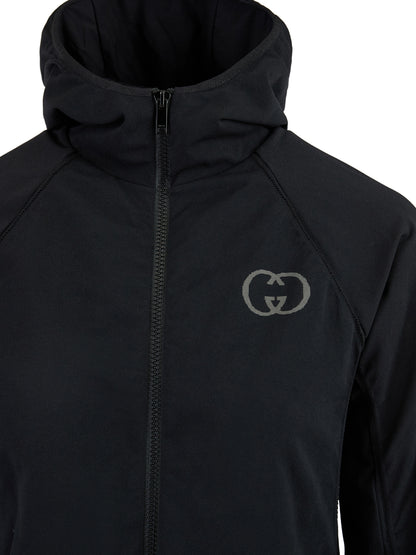 Gucci Schwarzes Polyamid-Kapuzenpullover