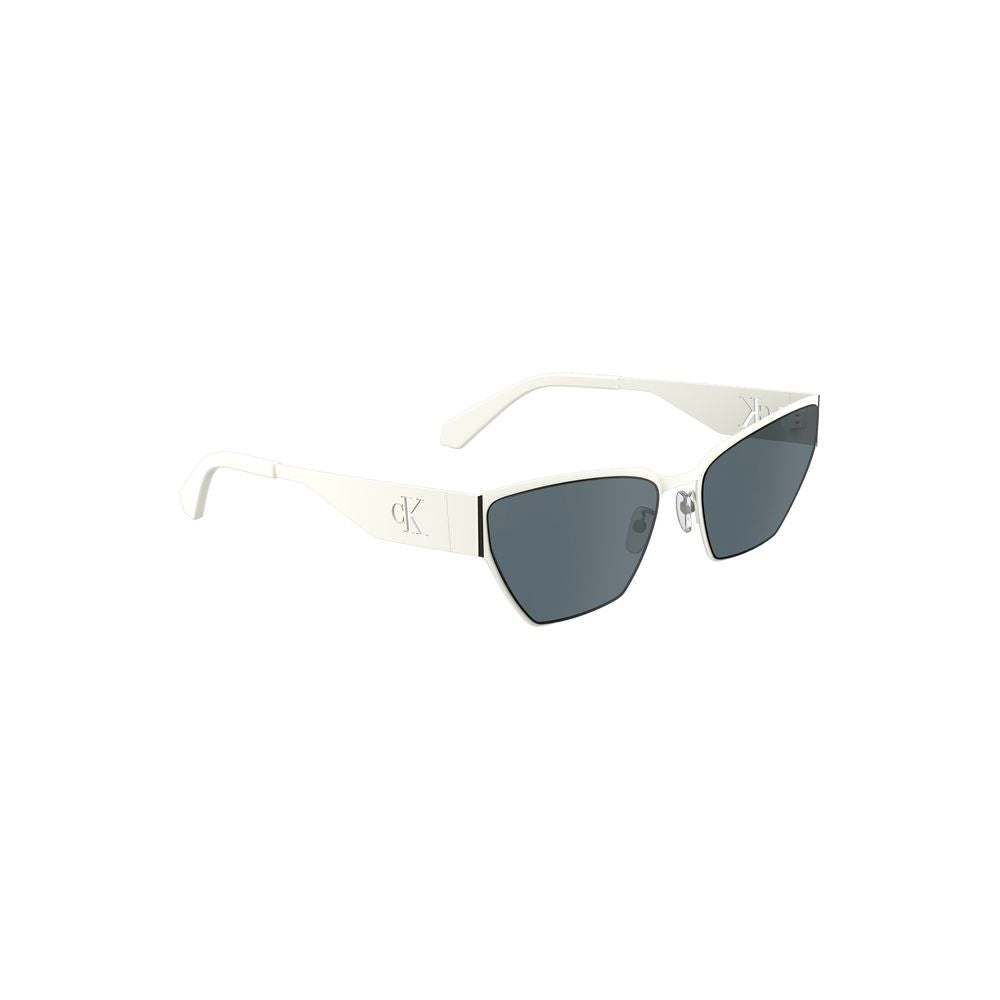 Calvin Klein Damen-Sonnenbrille aus weißem Metall
