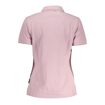 Napapijri Damen Poloshirt aus rosa Baumwolle