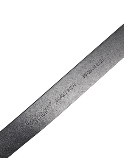 Dolce &amp; Gabbana – Brauner Ledergürtel mit goldener rechteckiger Schnalle