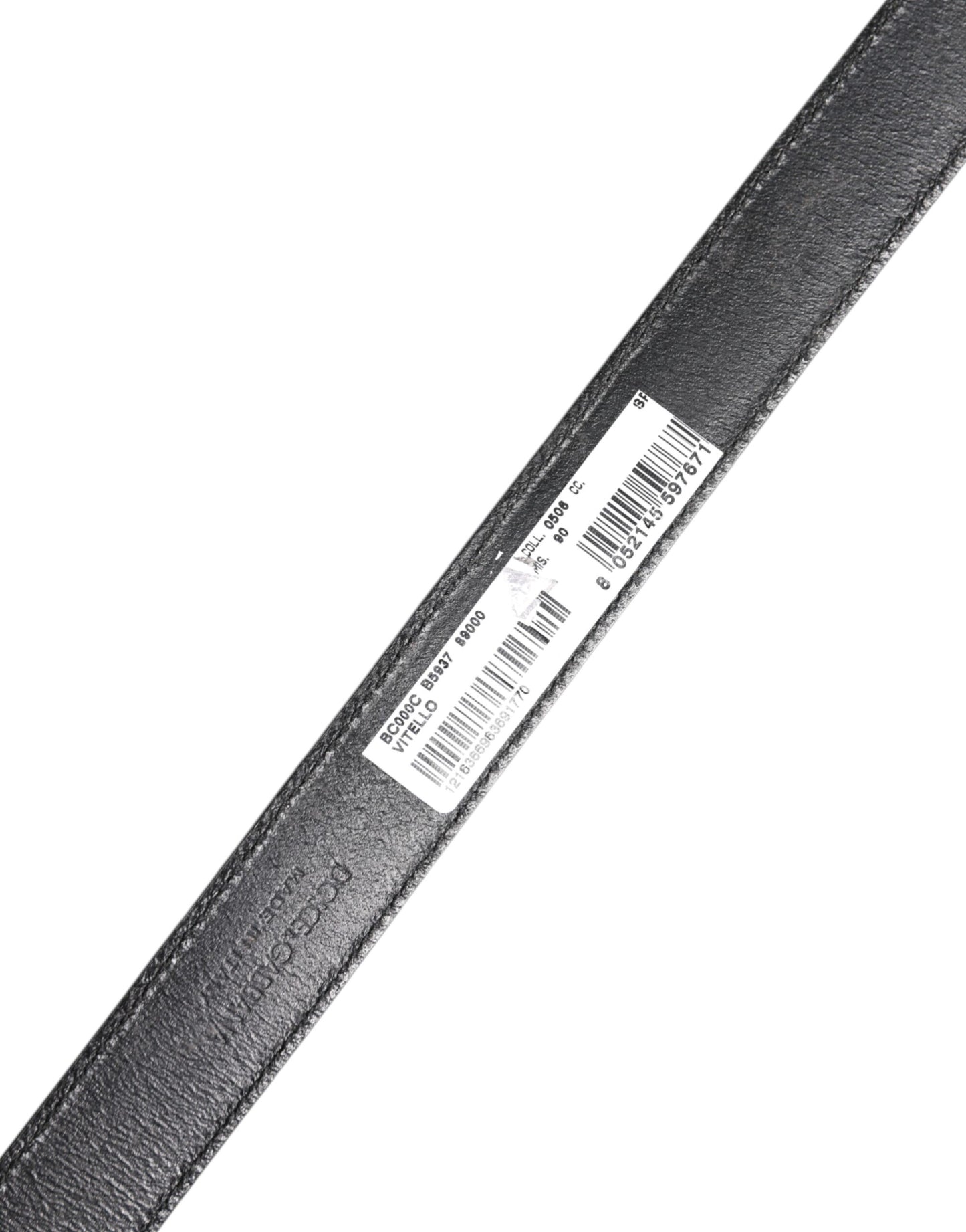 Dolce & Gabbana Black Classic Calfskin Leather Buckle Belt