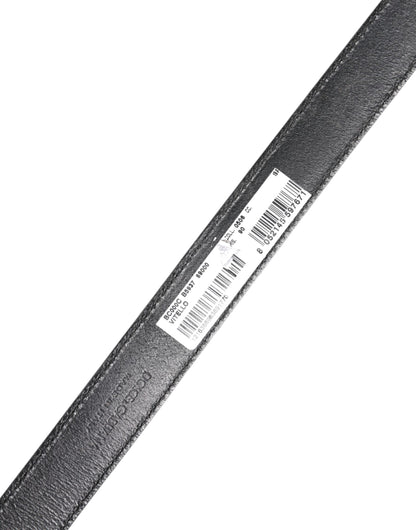 Dolce & Gabbana Black Classic Calfskin Leather Buckle Belt