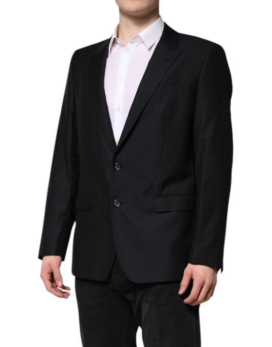Dolce &amp; Gabbana Dunkelblaue MARTINI Wollblazer-Manteljacke