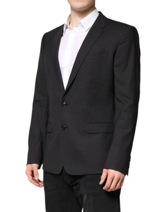 Dolce &amp; Gabbana Dunkelgraue MARTINI Einreihige Jacke