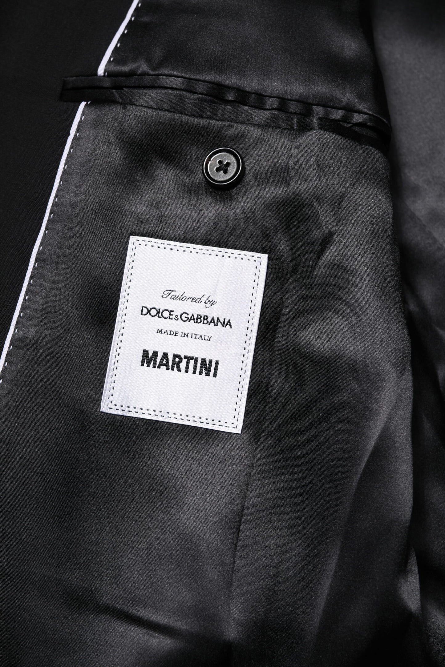 Dolce &amp; Gabbana Schwarze MARTINI Zweireihige Anzugjacke