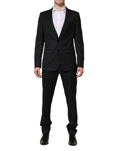 Dolce & Gabbana Dark Gray MARTINI 2 Pc Single Breasted Suit
