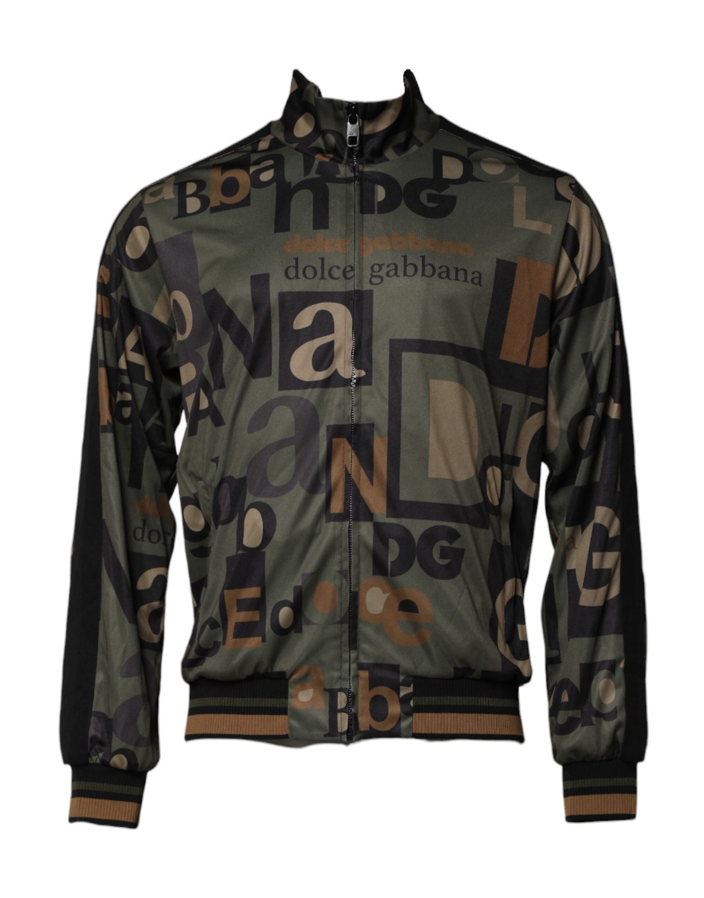 Dolce &amp; Gabbana – Bomberpullover mit durchgehendem Reißverschluss und mehrfarbigem Logo für Herren