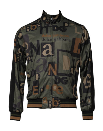 Dolce &amp; Gabbana – Bomberpullover mit durchgehendem Reißverschluss und mehrfarbigem Logo für Herren