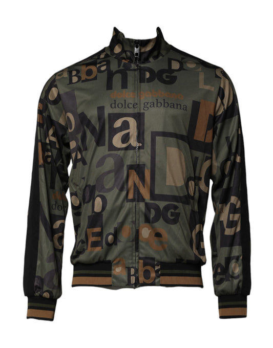 Dolce & Gabbana Multicolor Logo Full Zip Men Bomber Sweater